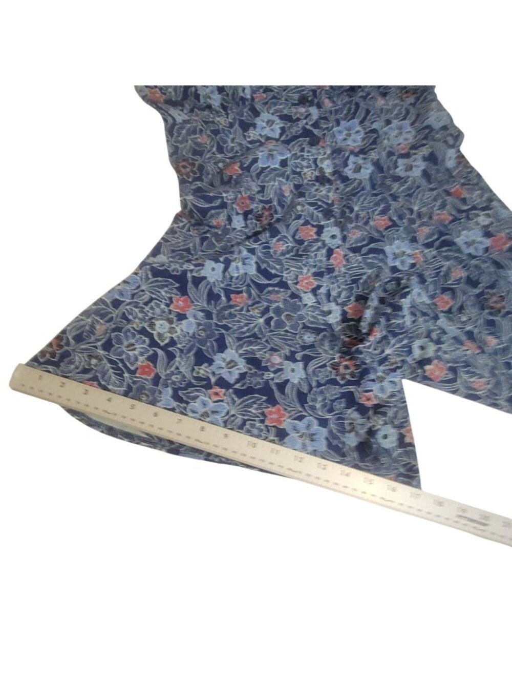 Vtg 90s Justin Allen Blue Red Floral Sleeveless Romper Bow Buttons Size M Cotton - Picture 8 of 15